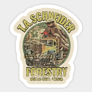 T.A. Schneider Forestry Sticker